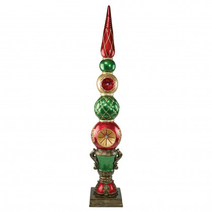 Toscano - Ornament Topiary Illuminated Holiday Statue
