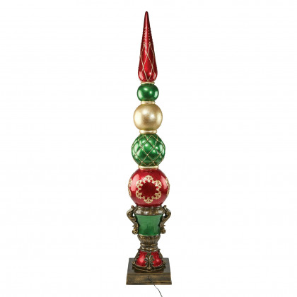 Toscano - Ornament Topiary Illuminated Holiday Statue