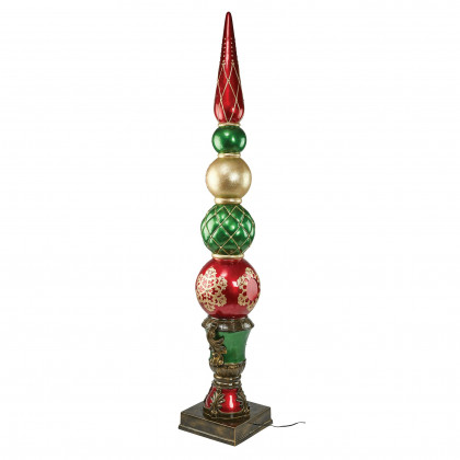 Toscano - Ornament Topiary Illuminated Holiday Statue