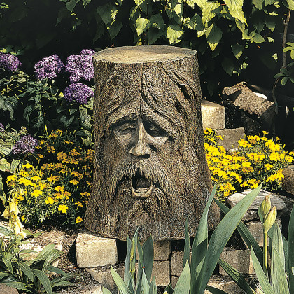 Toscano - The Odin Tree Stump Sculptural Table in Designer Resin