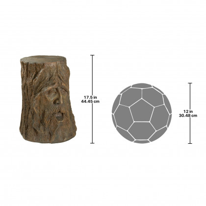 Toscano - The Odin Tree Stump Sculptural Table in Designer Resin