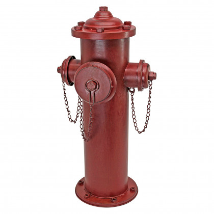 Toscano Vintage Metal Fire Hydrant Statue - Large