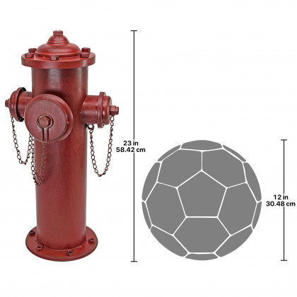Toscano Vintage Metal Fire Hydrant Statue - Large