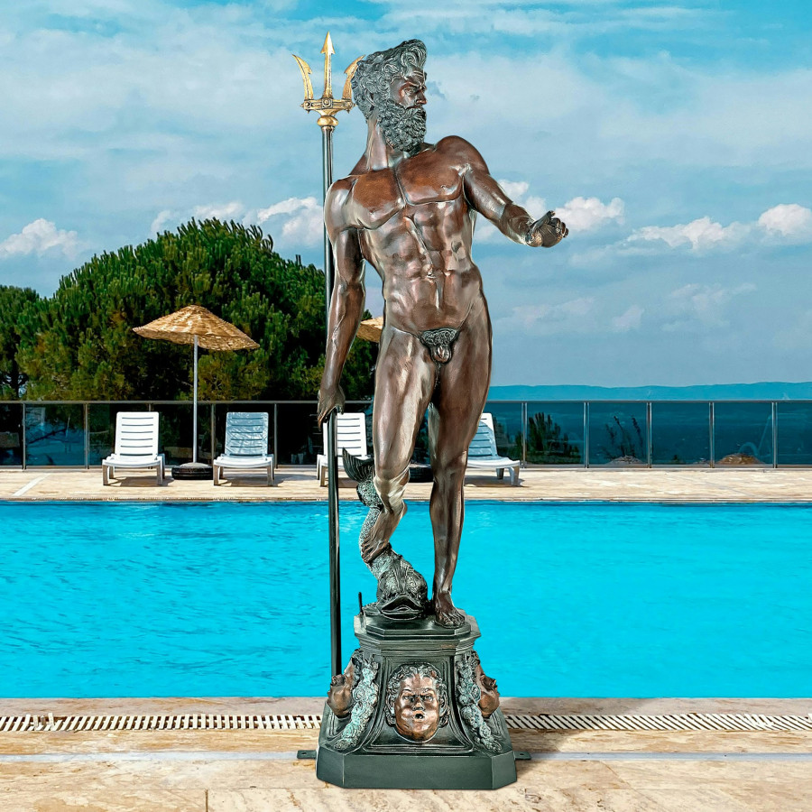 Toscano - Poseidon God of the Sea Garden Statue