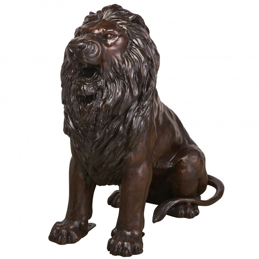 Toscano Sentinel Lion Right Facing Garden Statue