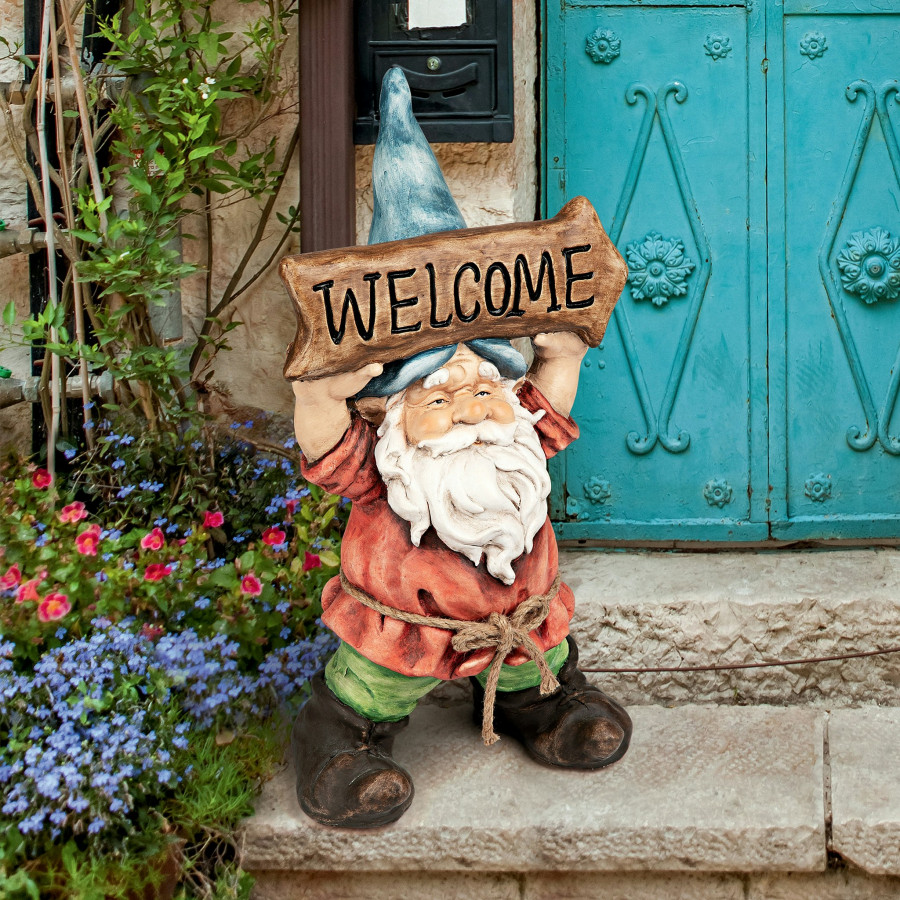 Toscano - Welcoming Willie Garden Gnome Greeter Statue