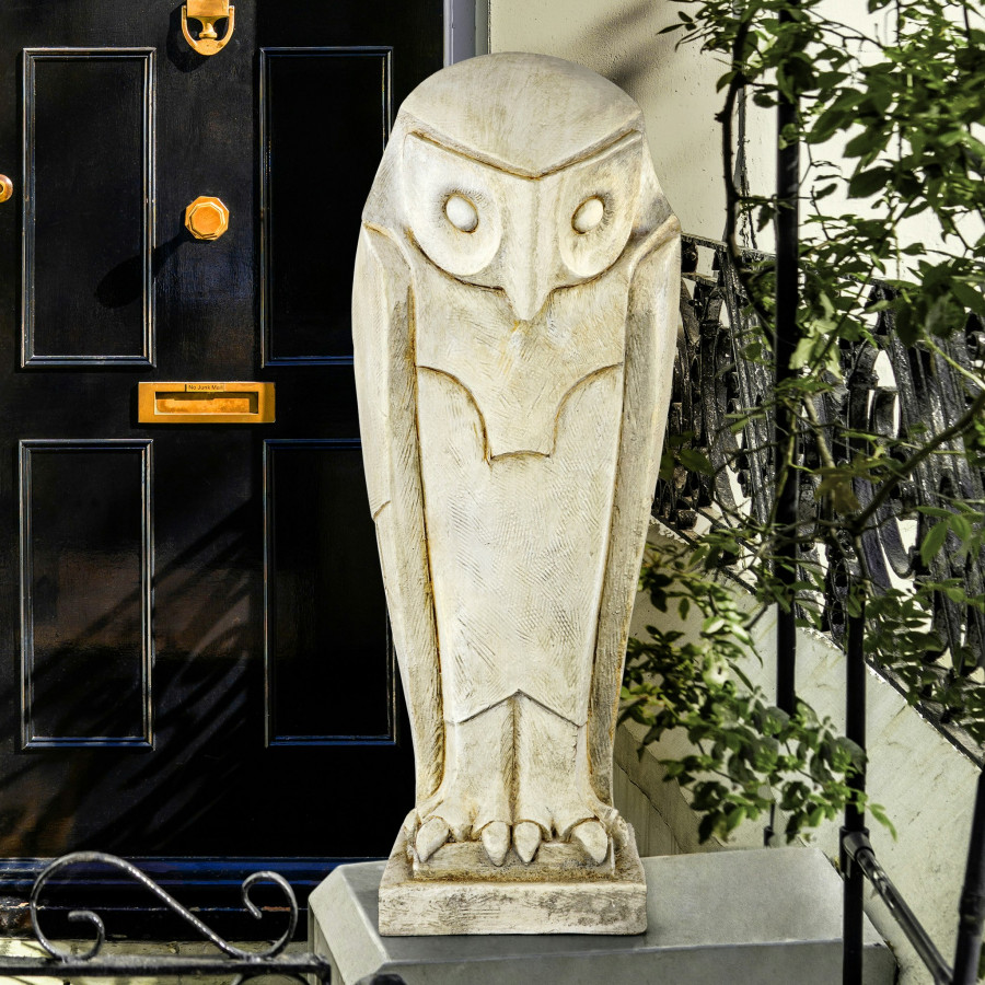 Toscano - Polar Owl Sentinel Art Deco Cubist Bird Statue
