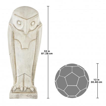 Toscano - Polar Owl Sentinel Art Deco Cubist Bird Statue
