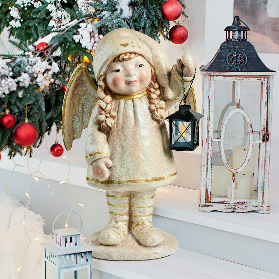 Toscano - Noelle Shines the Christmas Light Holiday Angel Statue
