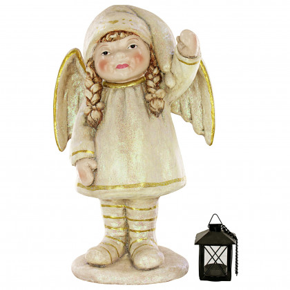 Toscano - Noelle Shines the Christmas Light Holiday Angel Statue