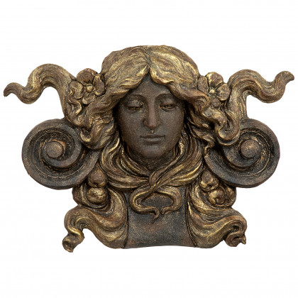 Toscano - Art Nouveau Female Mascaron Architectural Wall Pocket Sculpture