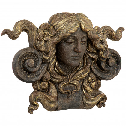 Toscano - Art Nouveau Female Mascaron Architectural Wall Pocket Sculpture