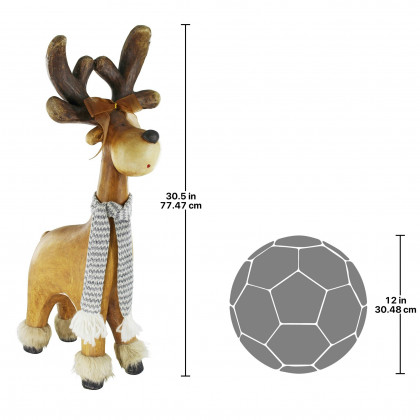 Toscano Santa Second Team Holiday Reindeer Statue - Ambrose