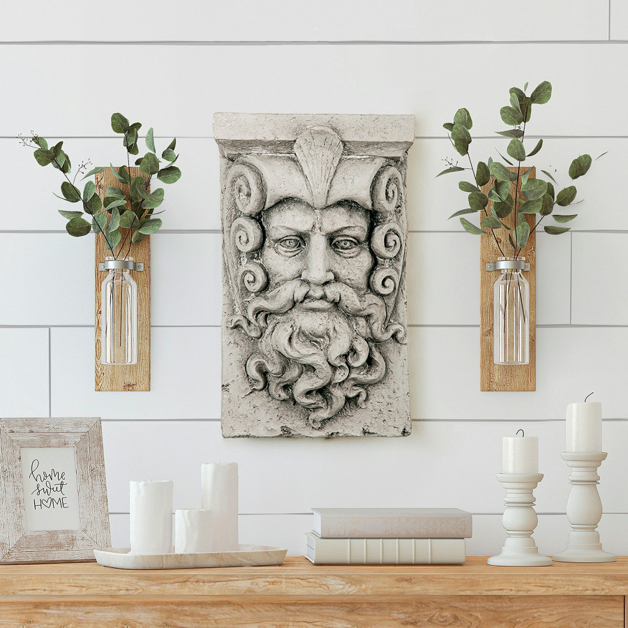 Toscano - Poseidon, Greek God of the Sea Wall Sculpture