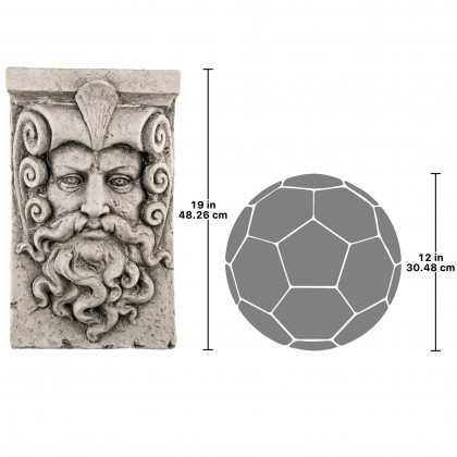 Toscano - Poseidon, Greek God of the Sea Wall Sculpture