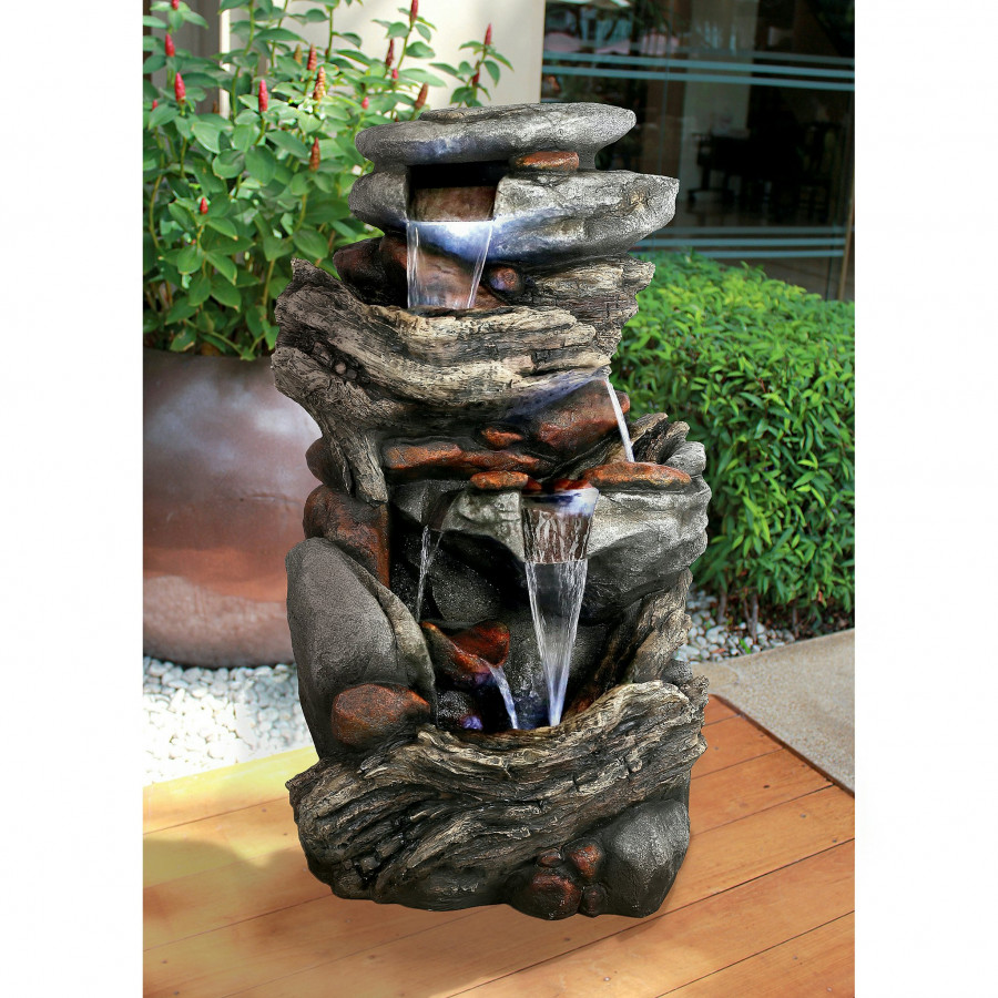 Toscano - Cathedral Falls Cascading Waterfall Garden Fountain