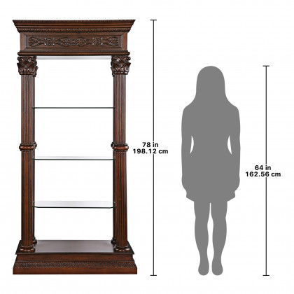 Toscano - Broadgate Grand Curio Presentation Case in Cherry, Hardwood