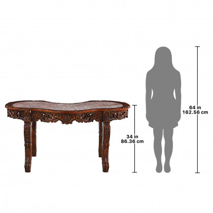 Toscano - The Mountbatten Desk in Marble/Hardwood