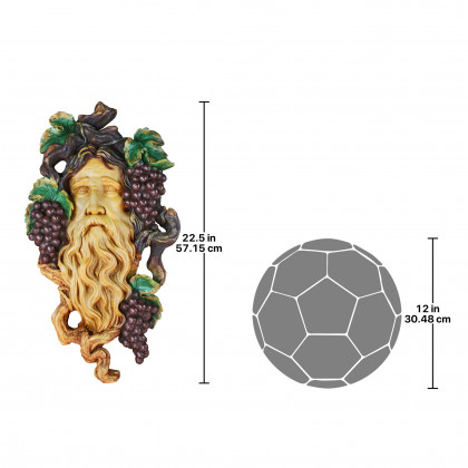 Toscano - God of the Grape Harvest Wall Sculpture