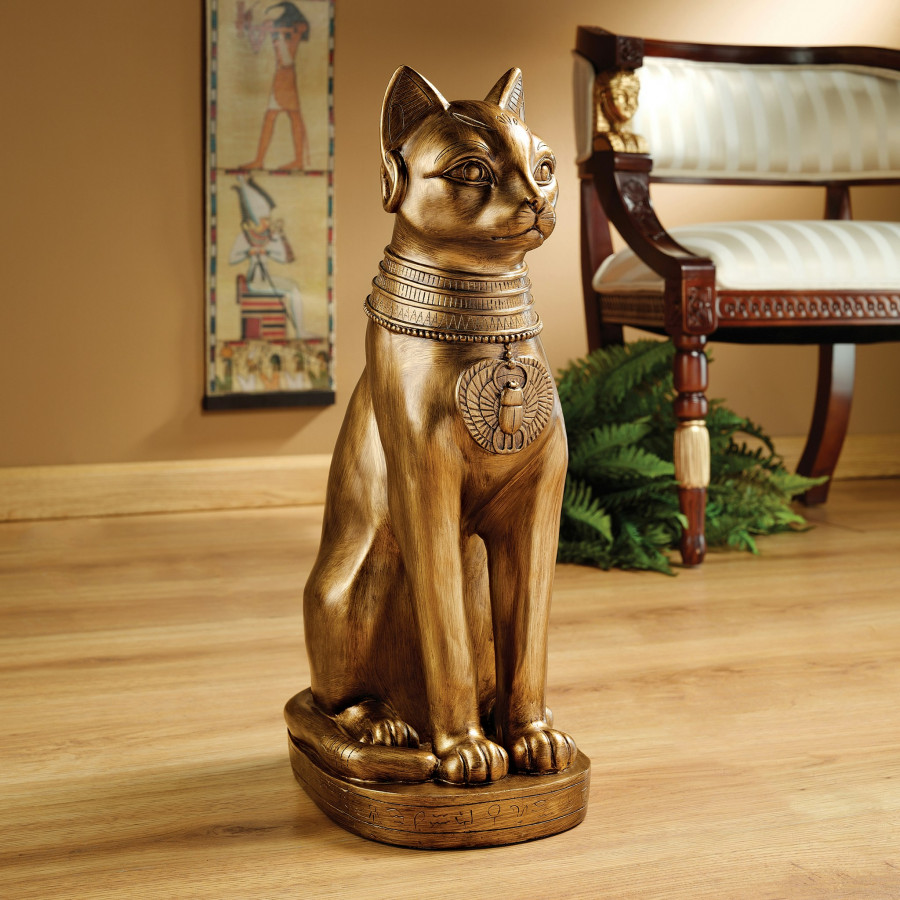 Toscano - Golden Bastet of Ancient Egypt Statue
