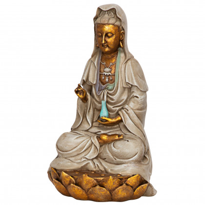 Toscano - Goddess Guan Yin Seated on a Lotus Statue