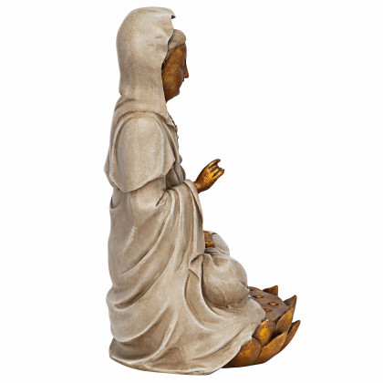 Toscano - Goddess Guan Yin Seated on a Lotus Statue