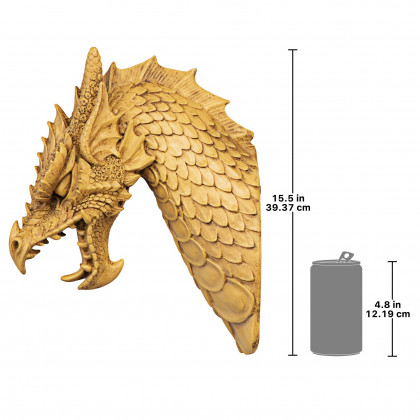 Toscano - Head of the Beast Gothic Dragon Wall Sculpture