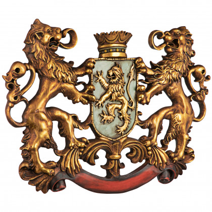 Toscano - Heraldic Royal Lions Coat of Arms Wall Sculpture