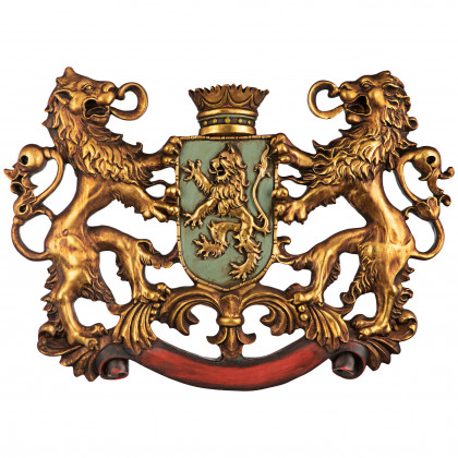 Toscano - Heraldic Royal Lions Coat of Arms Wall Sculpture