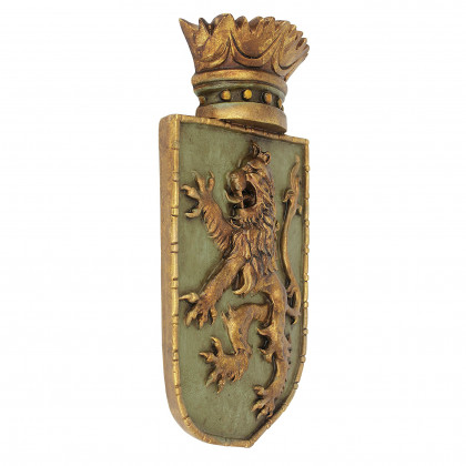 Toscano - Medieval Rampant Lion Shield Wall Sculpture