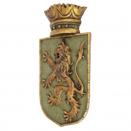 Toscano - Medieval Rampant Lion Shield Wall Sculpture