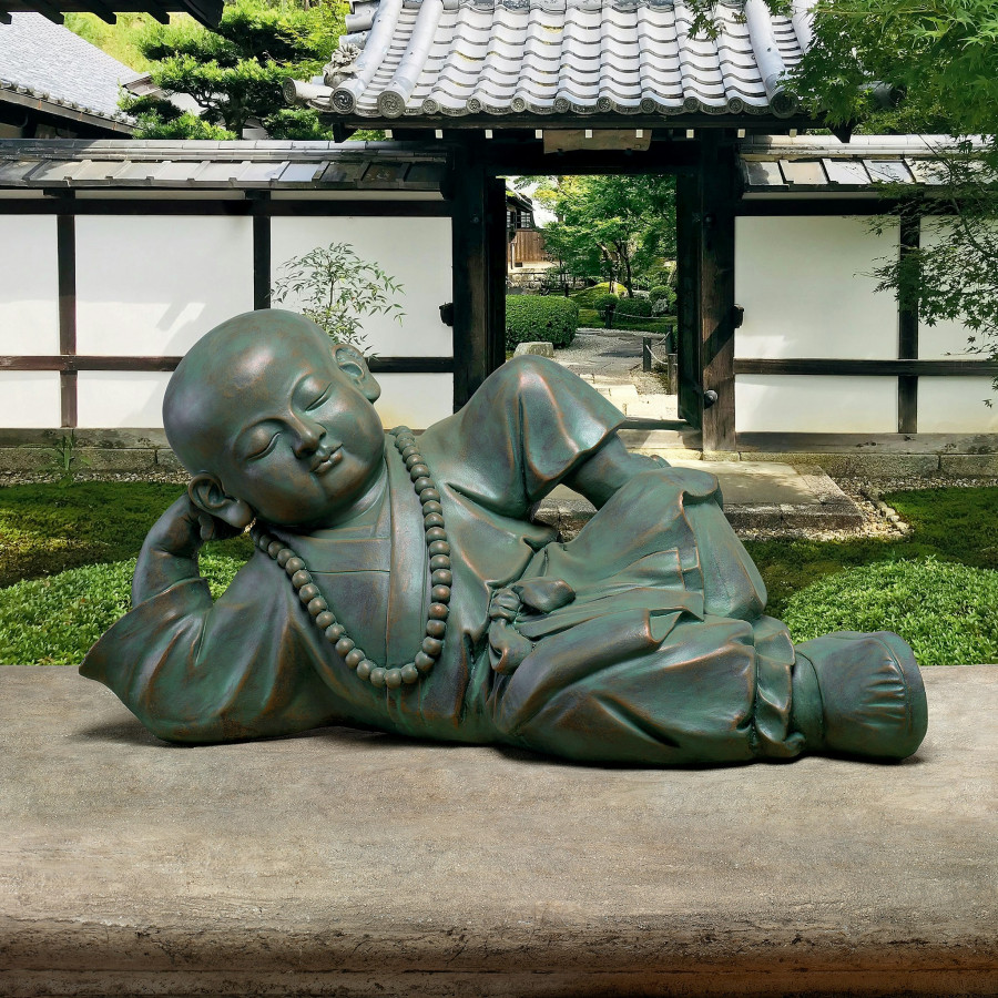 Toscano - Resting Serene Baby Buddha Garden Statue