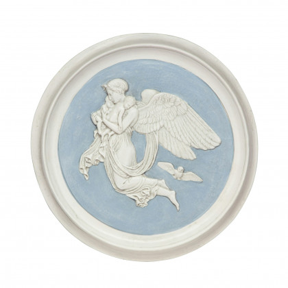 Toscano - Night Angel Roundel Wall Sculpture
