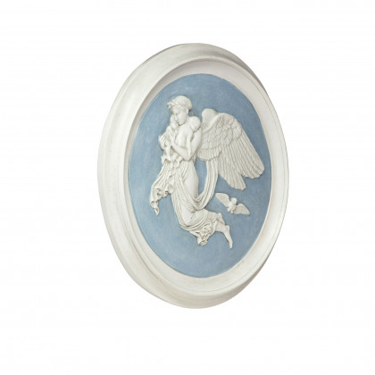 Toscano - Night Angel Roundel Wall Sculpture