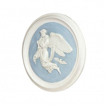 Toscano - Night Angel Roundel Wall Sculpture