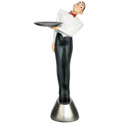 Toscano - Francois the Parisian Art Deco Butler Sculptural Pedestal Table in Designer Resin