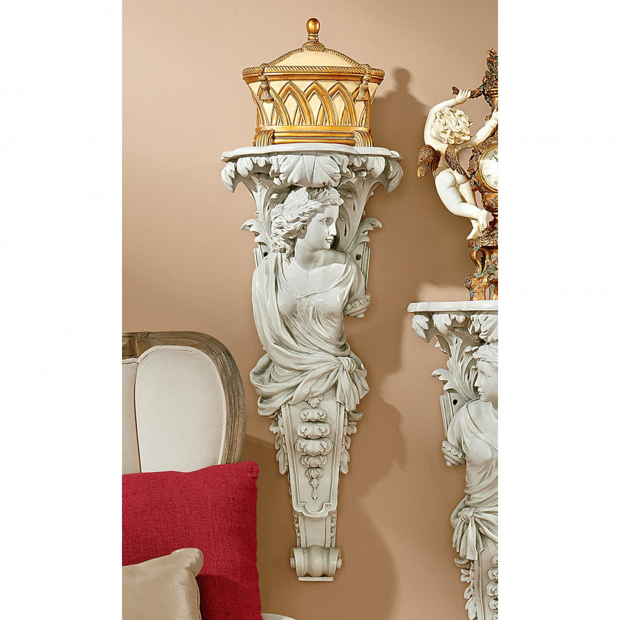 Toscano - French Baroque Caryatid Facing Right Wall Sculpture