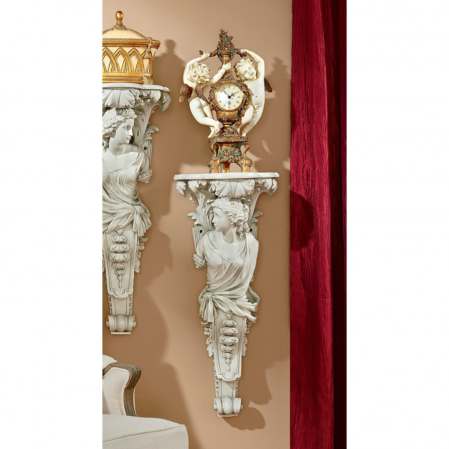 Toscano - French Baroque Caryatid Facing Left Wall Sculpture