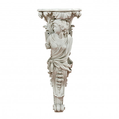 Toscano - French Baroque Caryatid Facing Left Wall Sculpture