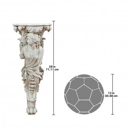 Toscano - French Baroque Caryatid Facing Left Wall Sculpture