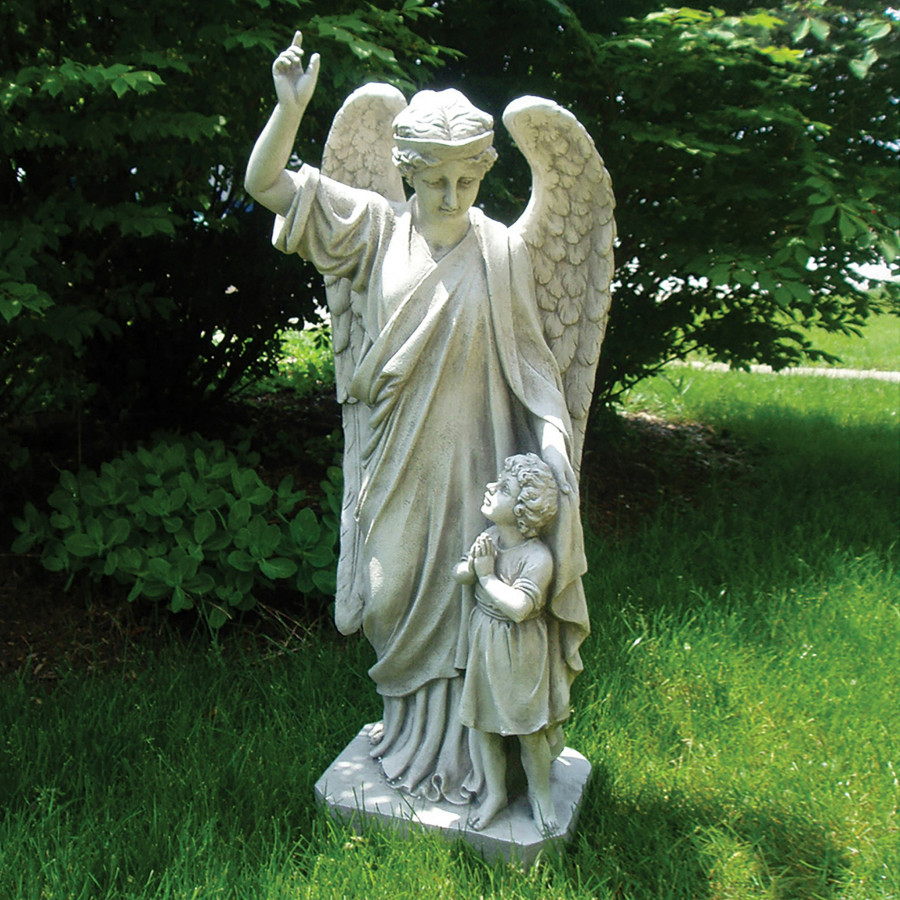 Toscano - Guardian Angel Child Prayer Garden Statue