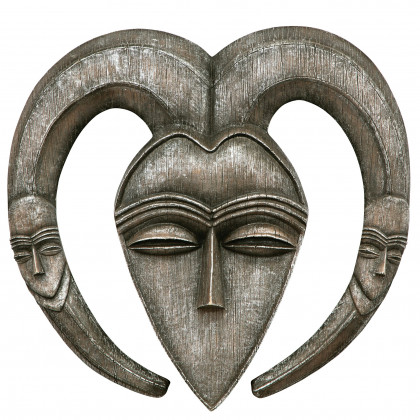 Toscano - African Tribal Mask Wall Sculpture in Kwele