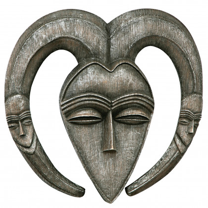 Toscano - African Tribal Mask Wall Sculpture in Kwele