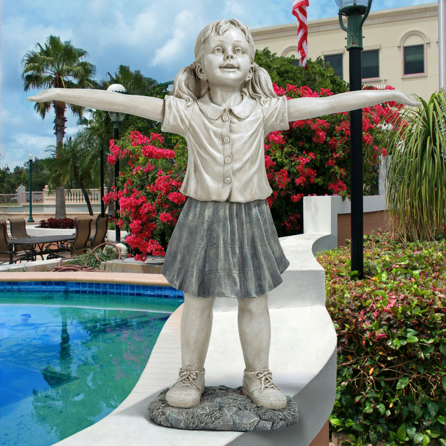 Toscano - Hope the Optimistic Gardener Child Statue