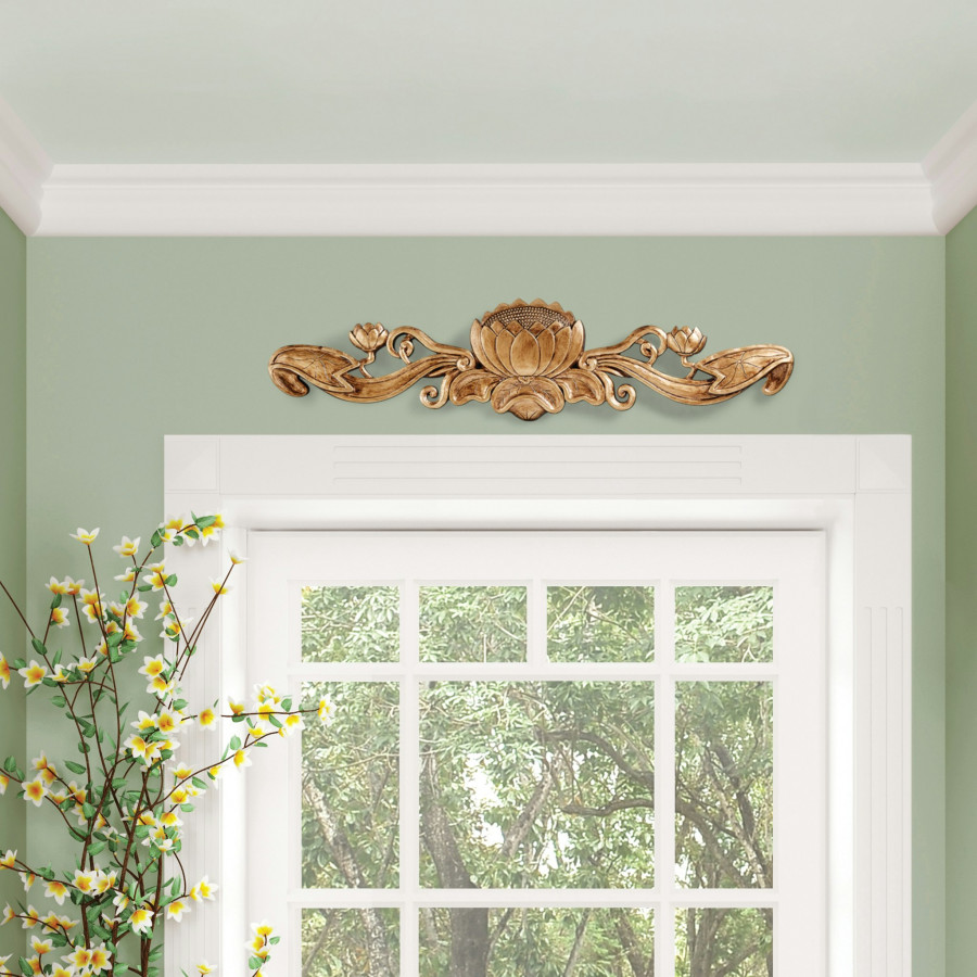 Toscano - De Velde Water Lily Architectural Wall Pediment