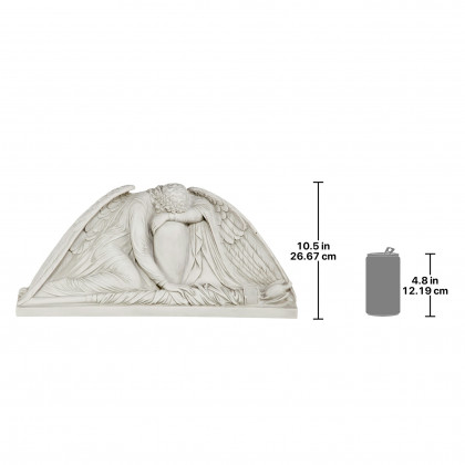 Toscano - Weeping Angel Sculptural Wall Pediment