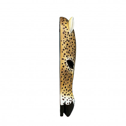 Toscano African Serengeti Animal Mask Tribal-Style Wall Sculpture - Jaguar