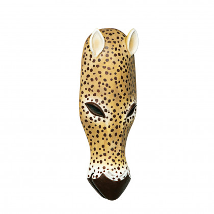Toscano African Serengeti Animal Mask Tribal-Style Wall Sculpture - Jaguar