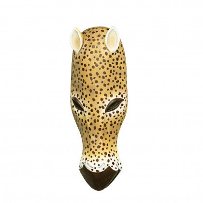 Toscano African Serengeti Animal Mask Tribal-Style Wall Sculpture - Jaguar