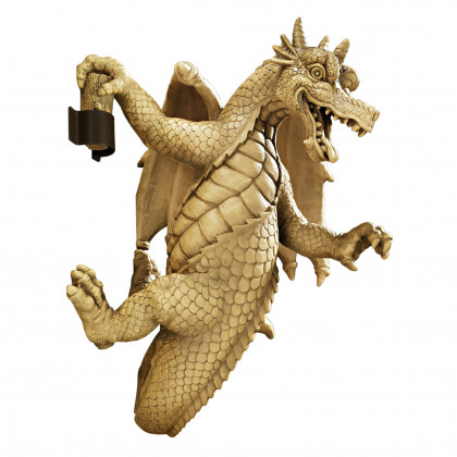 Toscano - Dread the Dangling Dragon Wall Sculpture